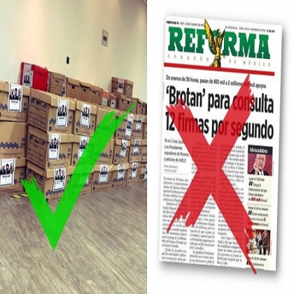 Tunden al Reforma por asegurar que se hizo trampa en la recolección de firmas contra expresidentes