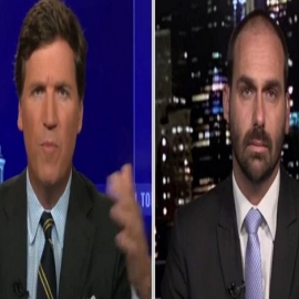 Eduardo Bolsonaro con Tucker sobre EE. UU.: “Tienen alcaldes marxistas que usan la pandemia para imponer su control”