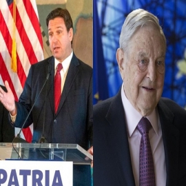 El gobernador DeSantis advierte que George Soros está “comprando” las radios y planea difundir “desinformación” en Florida