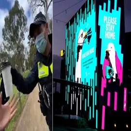 «¿Te importa si reviso si realmente hay algo en eso?»: Policías australianos criticados tras revisar la bebida de un hombre para verificar su excusa para no usar la mascarilla