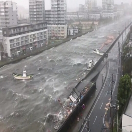 FOTOS: El mayor tifón de los últimos años azota Japón