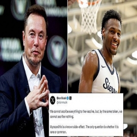 Elon Musk: la vacuna COVID-19 puede tener algo que ver con el paro cardíaco del basquetbolista Bronny James