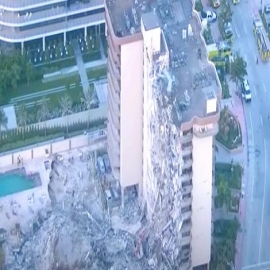 Los estragos que deja el colapso del edificio en Miami: hay muertos y desaparecidos