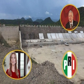Inauguración de la presa Bicentenario Los Pilares, desde Álamos, Sonora