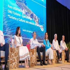 Mara Lezama da bienvenida a Zurab Pololikashvili, Secretario General de la ONU Turismo
