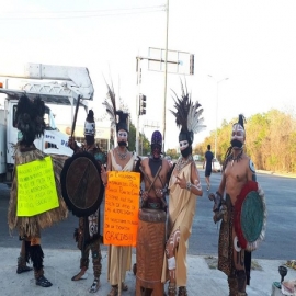 Playa del Carmen: Protestaron danzantes por falta de apoyos durante contingencia sanitaria