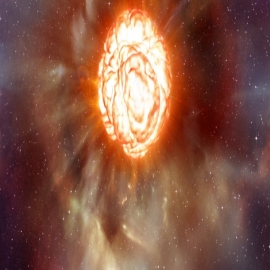 La estrella supergigante roja Betelgeuse está por explotar. Es 1,400 veces más grande que el Sol