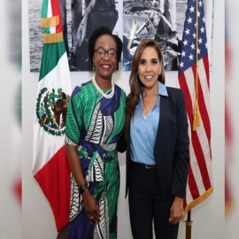 Mara Lezama y Dorothy Nguttter fortalecen relación bilateral y labor conjunta